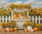 Kate Automne Tournesols Citrouilles Clôture Toile de fond en Laine conçue par Emetselch - Kate Backdrop FR