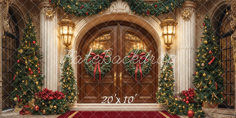 Kate Noël Entrée Sapins Porte Vintage Toile de fond conçue par Emetselch