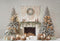 Kate Noël Sapins Cheminée Cadeaux Toile de fond conçue par Emetselch - Kate Backdrop FR