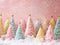 Kate Noël Sapins Pastel Neige Toile de fond conçue par Patty Roberts