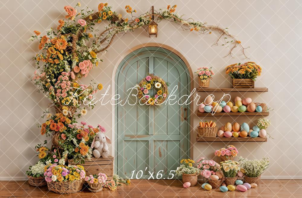 Kate Pâques Porte Fleurs Œufs Pastel Toile de fond conçue par Emetselch