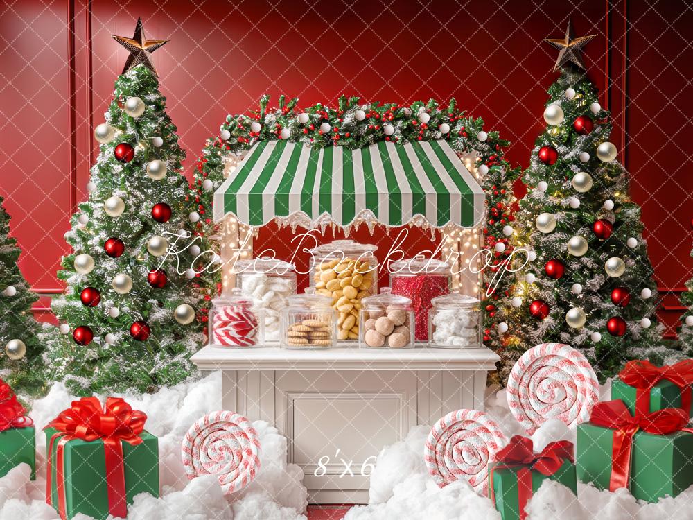 Kate Sapin de Noël Bonbons Cadeaux Toile de fond conçue par Mini MakeBelieve