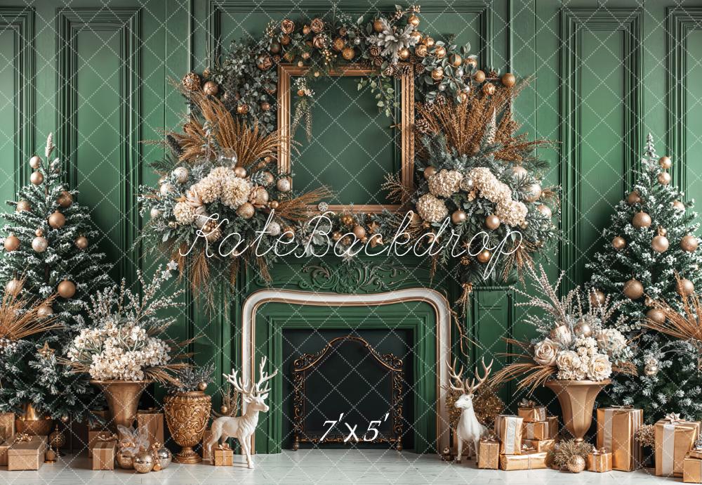 Kate Noël Cheminée Cadre Fleurs Rétro Toile de fond conçue par Emetselch - Kate Backdrop FR