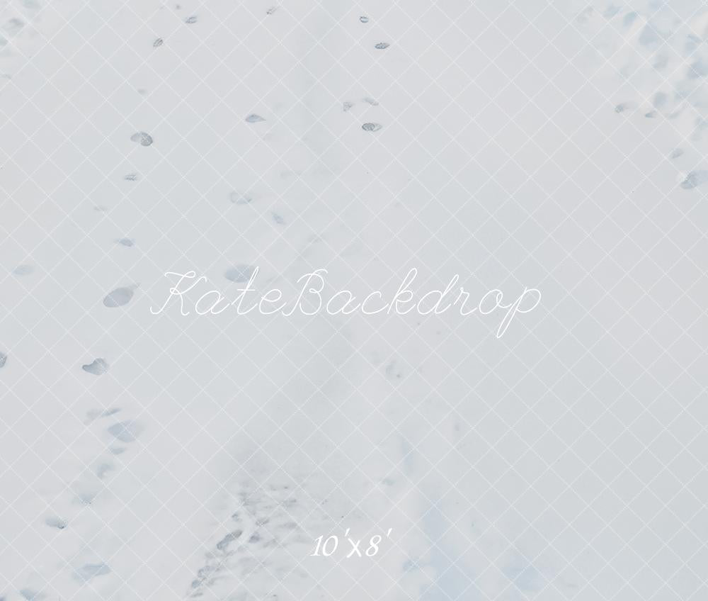 Kate Hiver Empreintes Neige Sol Toile de fond en Laine conçue par Emetselch