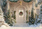Kate Noël Maison Sapins Neige Toile de fond conçue par Emetselch - Kate Backdrop FR