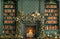 Kate Noël Cheminée Livres Vert Toile de fond en Laine conçue par Emetselch - Kate Backdrop FR