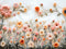 Kate Floral Broderie Fleurs Pastel Toile de fond conçue par Mini MakeBelieve