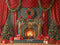 Kate Noël Cheminée Sapins Guirlandes Cadeaux Toile de fond conçue par Emetselch - Kate Backdrop FR