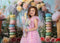 Kate Printemps Macarons Crème glacée Fleurs Toile de fond conçue par Mini MakeBelieve - Kate Backdrop FR