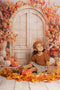 Kate Automne Arche Fleurs Citrouilles Toile de fond conçue par Emetselch