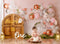 Kate Arc de ballons Fleurs Rose Blanc Toile de fond conçue par Mandy Ringe - Kate Backdrop FR
