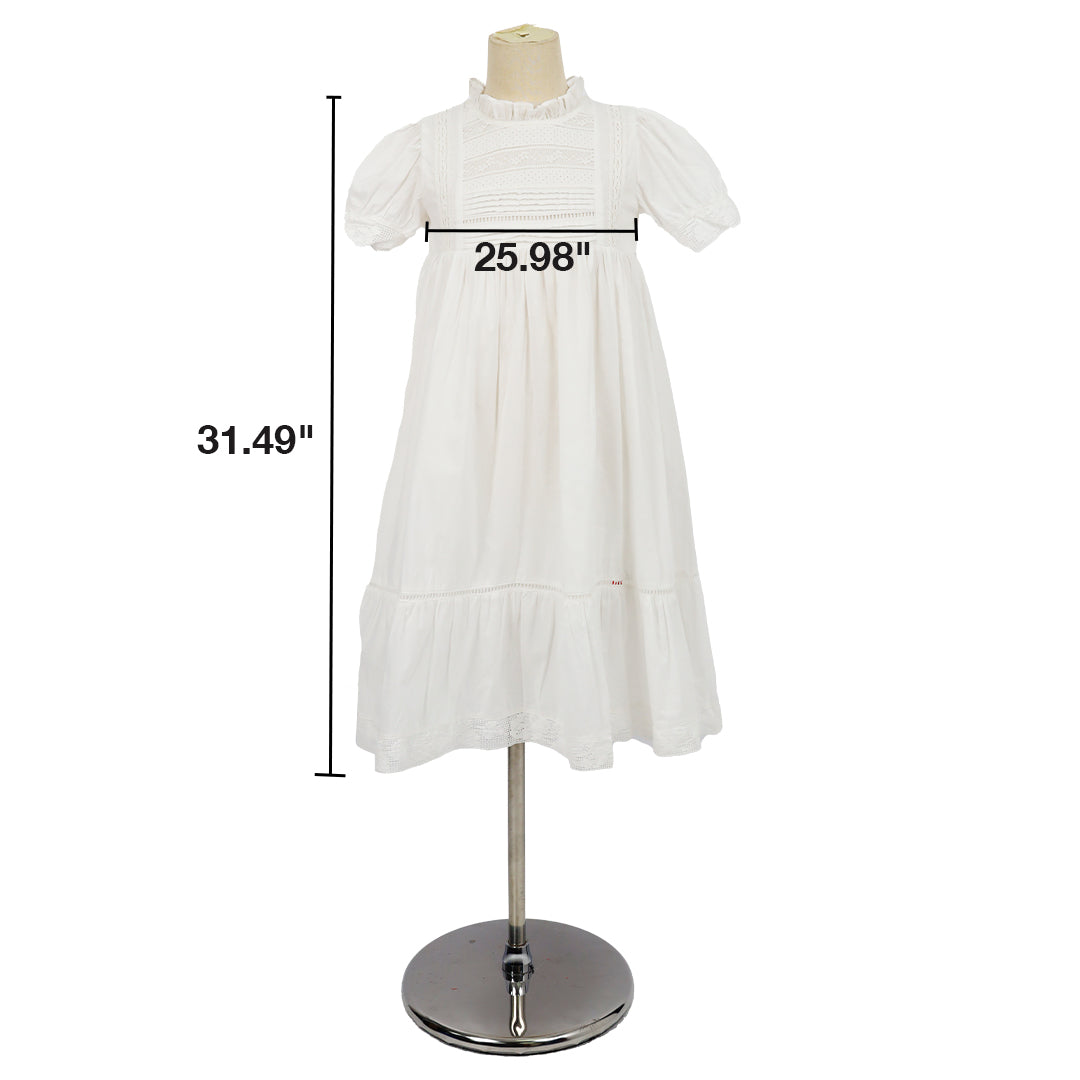 Kate Blanc Bohème Simple Robe pour Enfants - Kate Backdrop FR