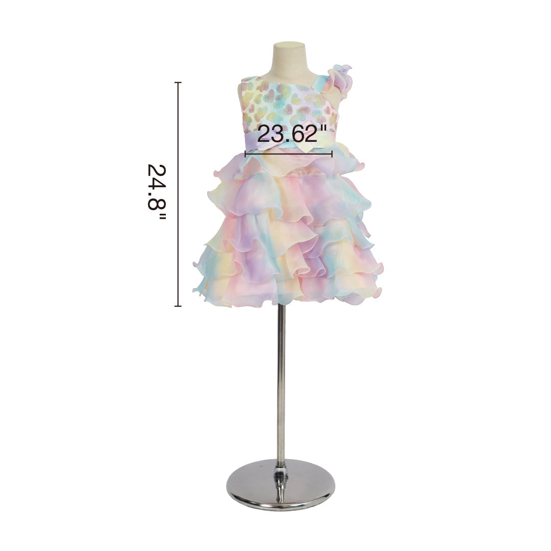 Kate Anniversaire Coloré Princesse Robe pour Enfants avec Lunettes - Kate Backdrop FR