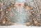 Kate Hiver Arche Fleurs Neige Toile de fond conçue par Ashley Paul
