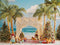 Kate Noël Plage Sapins Palmiers Toile de fond conçue par Emetselch