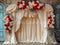 Kate Arche Fleurs Roses Drapé Toile de fond conçue par Mini MakeBelieve