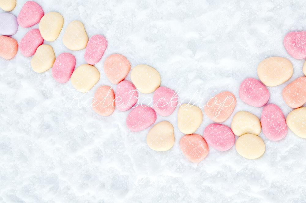 Kate Pavés Pastel Neige Chemin Sol Toile de fond conçue par Patty Roberts