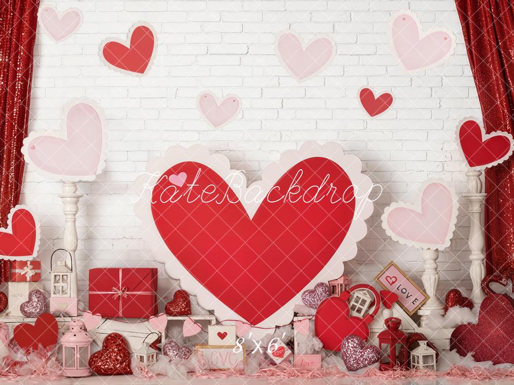 Kate La Saint Valentin Cœurs Cadeaux Rouge Toile de fond conçue par Emetselch - Kate Backdrop FR