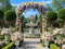 Kate Mariage Arche Fleurs Fontaine Jardin Toile de fond conçue par Mini MakeBelieve - Kate Backdrop FR