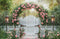 Kate Arc de Fleurs Portail Blanc Jardin Toile de fond en Polar conçue par Emetselch