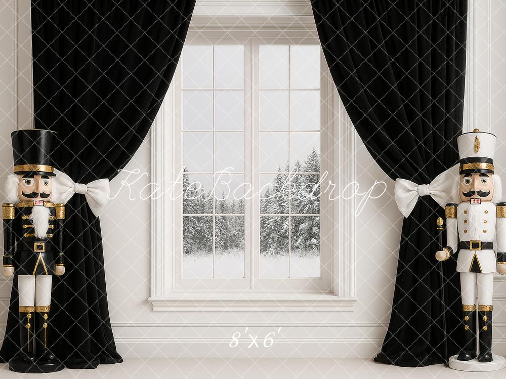 Kate Noël Casse-Noisette Rideaux Noir Toile de fond conçue par Ashley Paul - Kate Backdrop FR