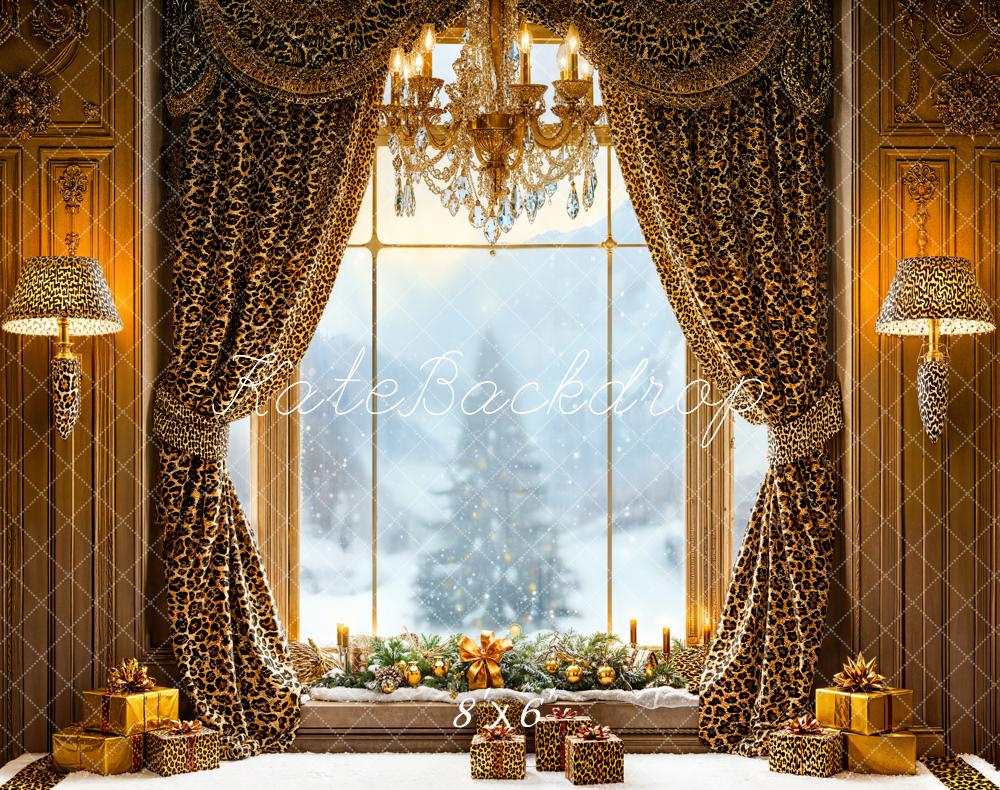 Kate Noël Fenêtre Rideaux Chandelier Toile de fond en Laine conçue par Emetselch - Kate Backdrop FR