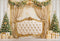 Kate Sapin de Noël Tête de lit Cadeaux Doré Toile de fond conçue par Emetselch - Kate Backdrop FR