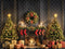 Kate Noël Sapin Cheminée Couronne Cadeaux Toile de fond conçue par Emetselch - Kate Backdrop FR