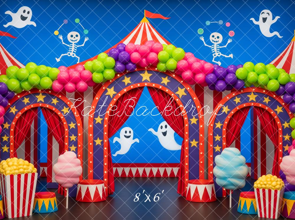 Kate Cirque Halloween Fantômes Ballons Toile de fond conçue par Patty Roberts