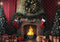 Kate Noël Vintage Cheminée Sapin Cadeaux Toile de fond conçue par Mini MakeBelieve - Kate Backdrop FR