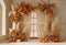 Kate Automne Boho Fleurs Citrouilles Toile de fond en Laine conçue par Emetselch - Kate Backdrop FR