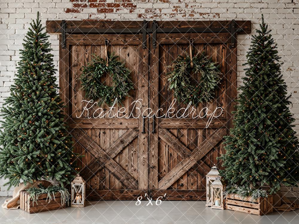 Kate Noël Sapins Porte Bois Toile de fond conçue par Emetselch