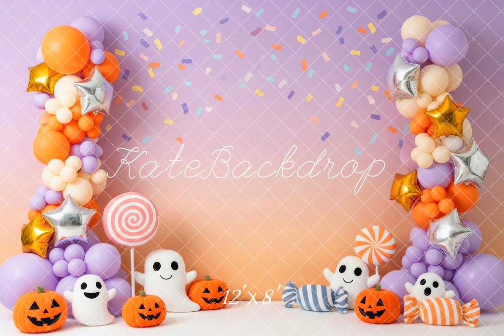Kate Halloween Ballons Citrouilles Fantômes Toile de fond conçue par Patty Roberts
