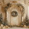 Kate Noël Sapins Cadeaux Doré Toile de fond conçue par Patty Roberts - Kate Backdrop FR