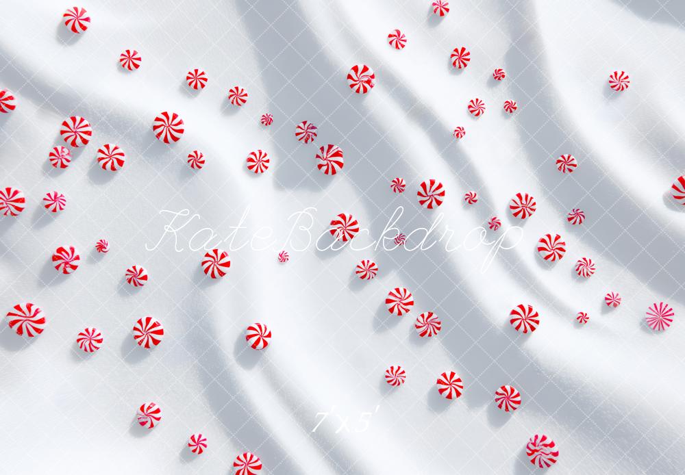 Kate Bonbon Rayures Rouges Blanches Toile de fond conçue par Patty Roberts - Kate Backdrop FR