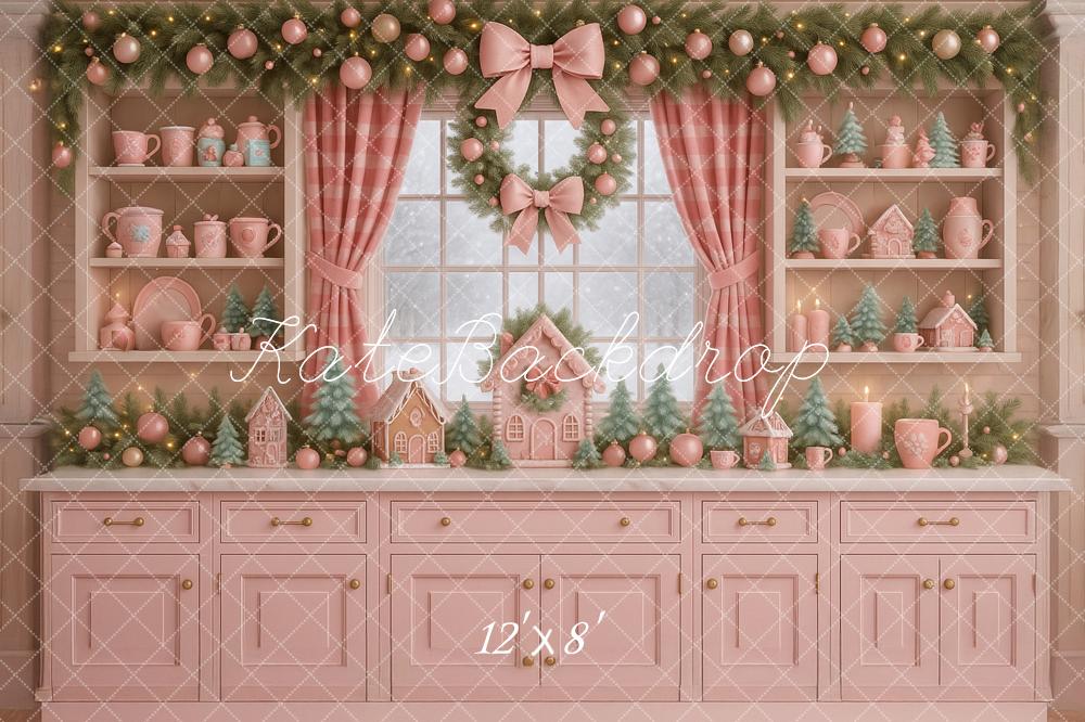 Kate Noël Cuisine Fenêtre Pain d’Épice Toile de fond conçue par Ashley Paul - Kate Backdrop FR