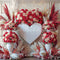 Kate Saint Valentin Mariage Fleurs Pampas Toile de fond conçue par Mini MakeBelieve