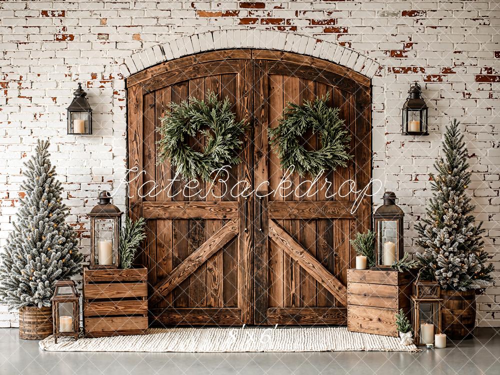 Kate Noël Portes Bois Grange Toile de fond en Laine conçue par Emetselch - Kate Backdrop FR