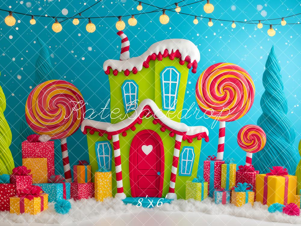 Kate Noël Maison Bonbons Cadeaux Toile de fond conçue par Patty Roberts