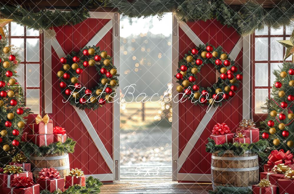 Kate Noël Grange Cadeaux Porte Toile de fond conçue par Mini MakeBelieve - Kate Backdrop FR