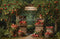Kate Verger Pommes Arbres Paniers Toile de fond en Laine conçue par Emetselch