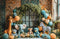 Kate Jungle Arche Animaux Ballons Toile de fond en Laine conçue par Emetselch - Kate Backdrop FR