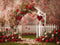 Kate Jardin Saint Valentin Arche Fleurs Toile de fond conçue par Emetselch