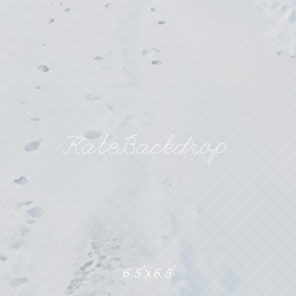 Kate Neige Empreintes Blanc Hiver Sol Toile de fond conçue par Emetselch