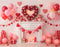 Kate Saint Valentin Cheminée Ballons Cœurs Toile de fond en Laine conçue par Emetselch - Kate Backdrop FR