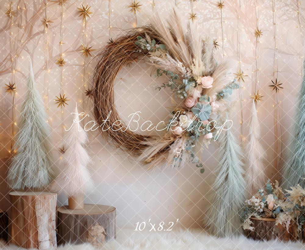 Kate Forêt Couronne Fleurs Pastel Toile de fond conçue par Patty Roberts - Kate Backdrop FR