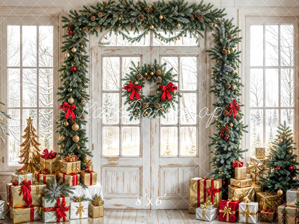 Kate Noël Porte Cadeaux Sapin Toile de fond en Laine conçue par Emetselch - Kate Backdrop FR