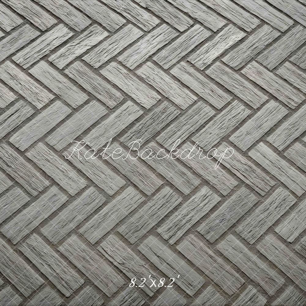 Kate Bois Parquet Gris Sol Toile de fond conçue par Mini MakeBelieve - Kate Backdrop FR