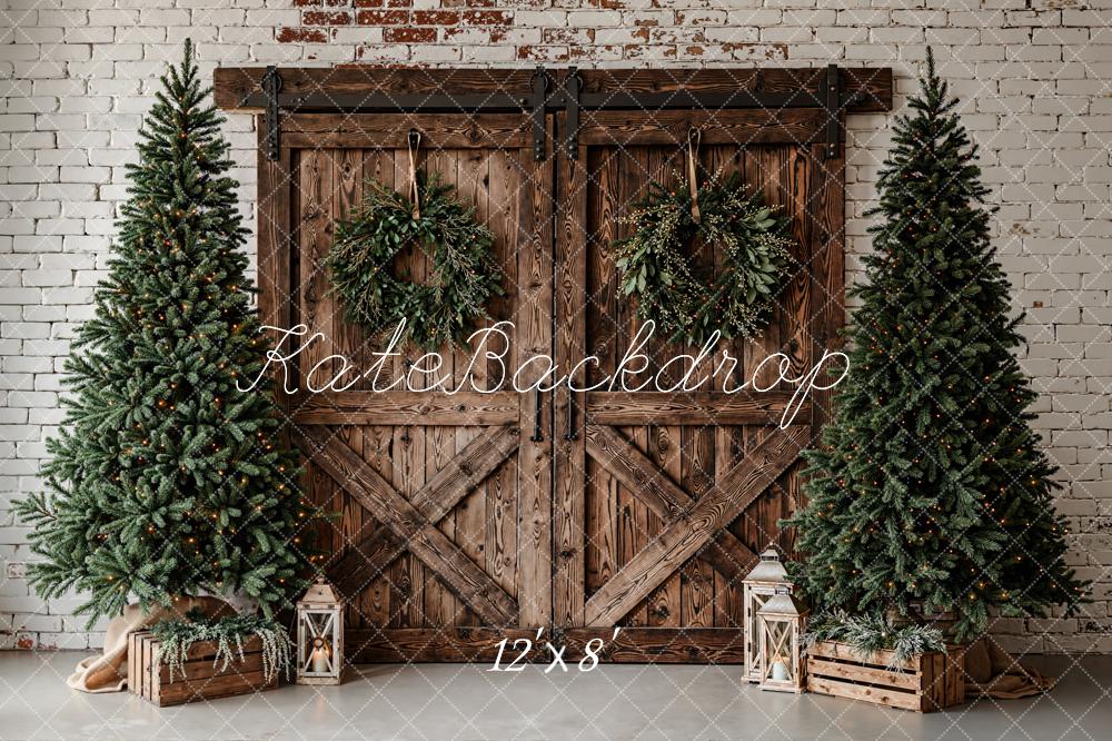 Kate Noël Sapins Porte Bois Toile de fond en Laine conçue par Emetselch