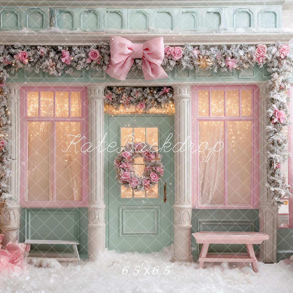 Kate Noël Boutique Fleurs Neige Toile de fond conçue par Ashley Paul